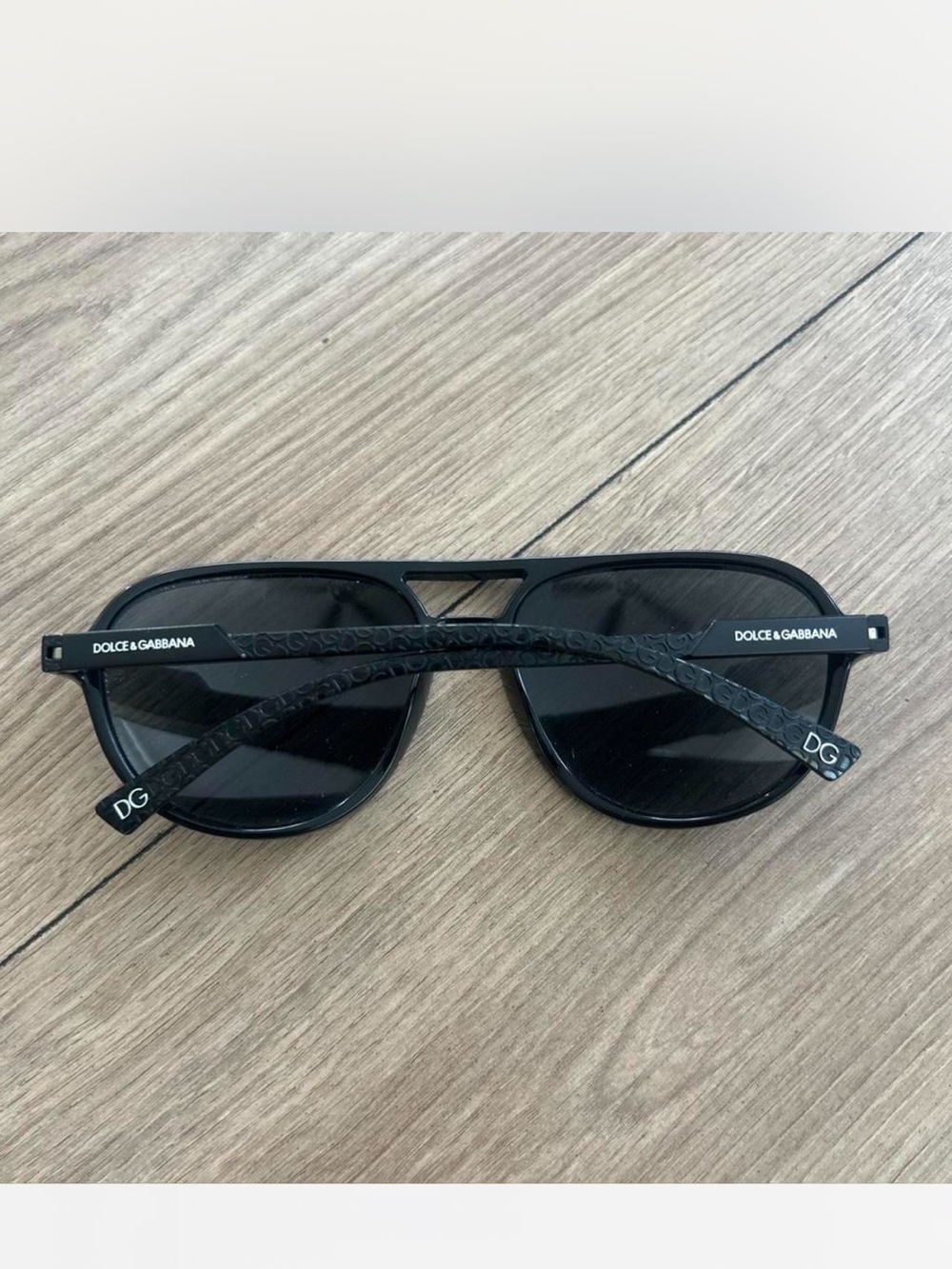 Dolce & Gabbana DG6150 polarized aviator/pilot sunglasses black
